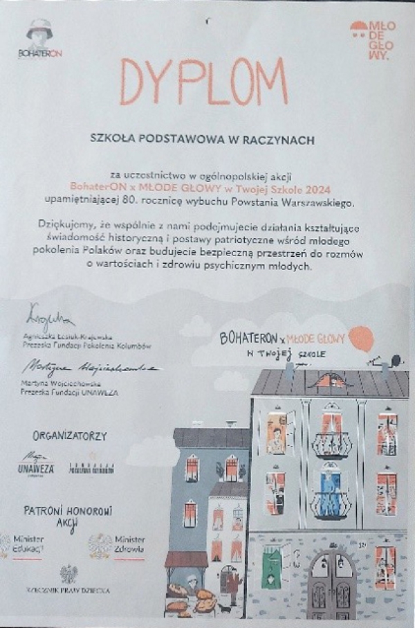 Udział w projekcie „BohaterOn”